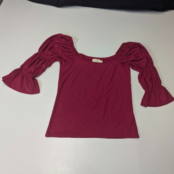Nation Ltd. Size Small Berry Colored Off-Shoulder Top - Picture 15 of 15